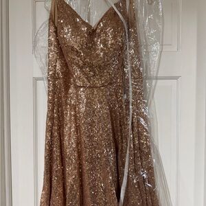 Christina Wu Rose Gold Celebration Dress